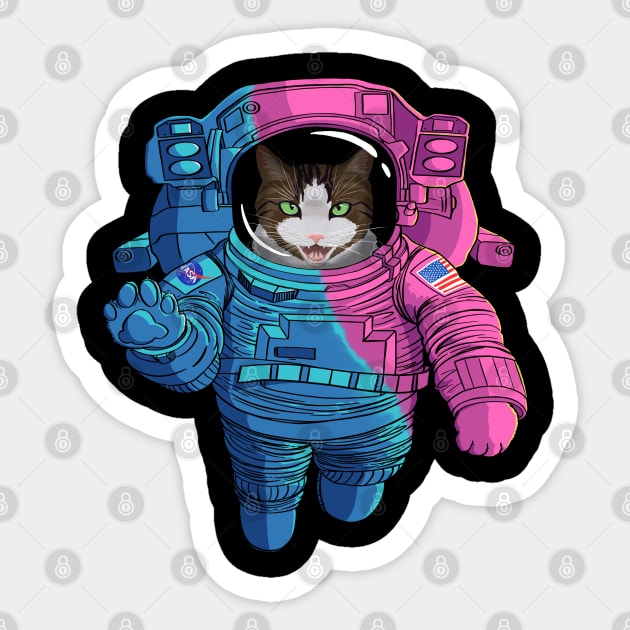 Catstronaut Sticker by JayWillDraw
